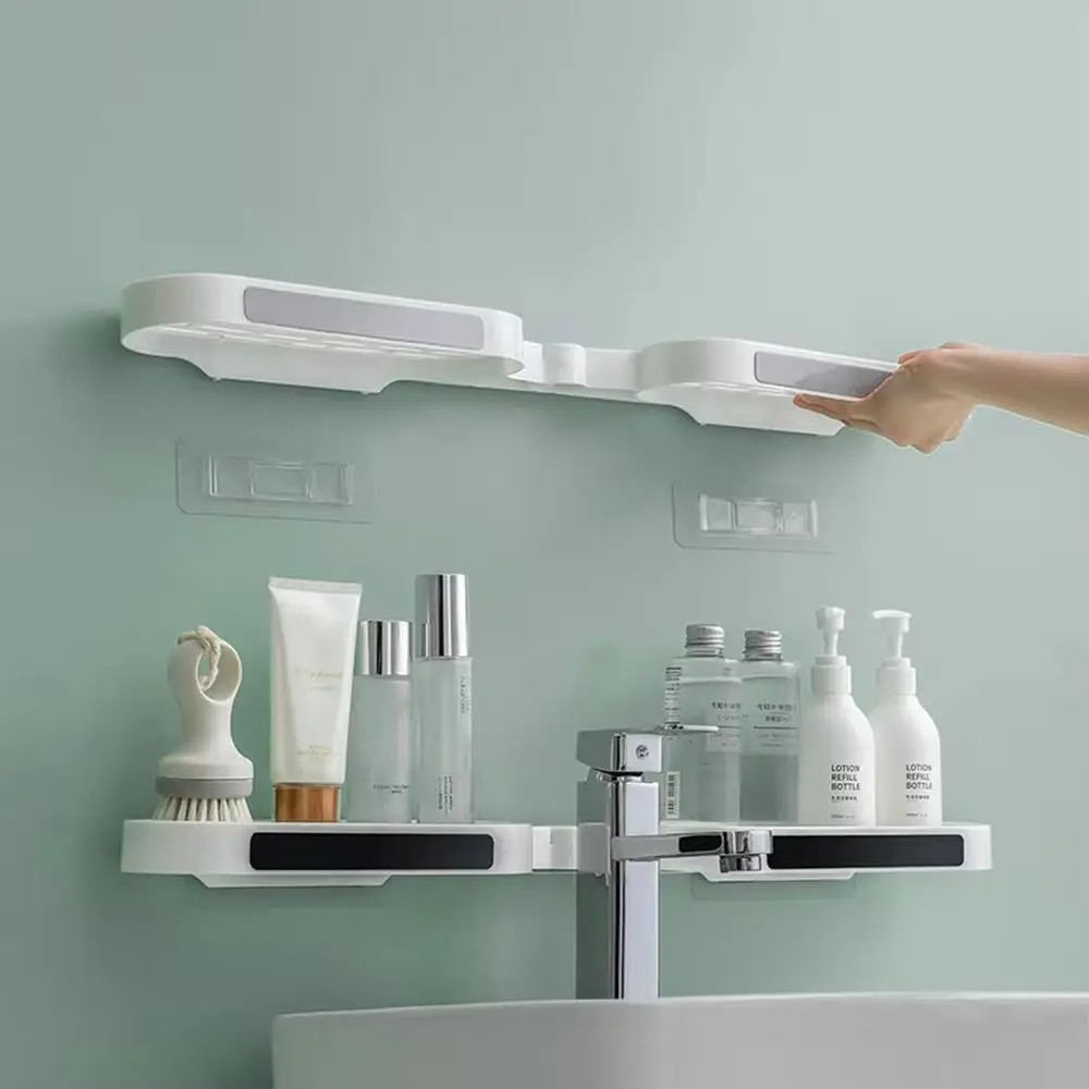 Descriptions Information 180 Degree Corner Rotating Wall-mounted Bathroom Organizer Storage Rack - HL041 Color: White Material: ABS+PP Weight: 200 Describe: 1. Our corner rack bathroom shower rack storage rack is suitable for 180° flat angle wall and 90° right angle wall, you can effectively use 90 degree or 180 degree right angle space to keep neat and clean, perfect for kitchen and bathroom. 2. Wall-mounted No-Drill Installation: The corner shower just needs to put it on a smooth, flat surface and apply pressure. No drilling, no screws, no holes, no tools to apply the bathroom shower box. Does not hurt the wall, easy to install. 3. Drainage hole design: The shower rack in the inner shower corner adopts a hollow design, and the bottom is designed with hollow grooves for ventilation and drainage, which can be used in the bathroom or kitchen but kept dry, making your bathroom or kitchen more clean and tidy.