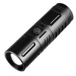 Aluminum Alloy T40 LED Zoom Outdoor Camping Flashlight with USB Rechargeable