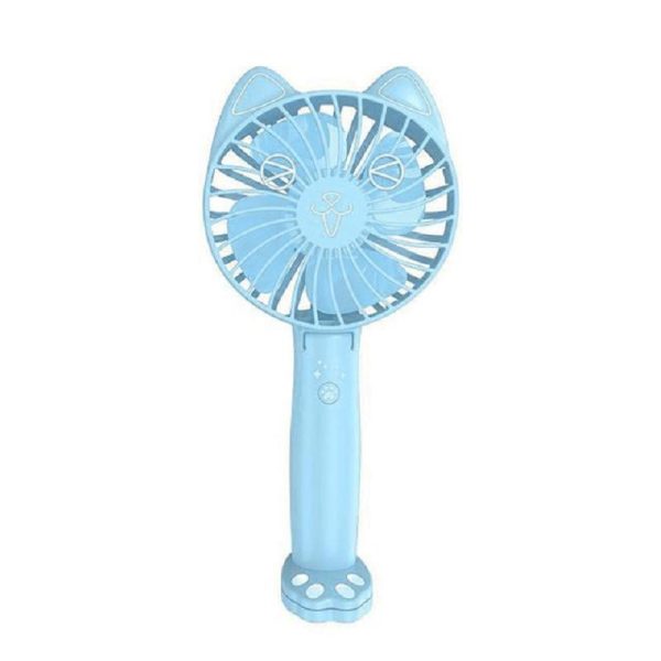 Handheld Mini Fan Portable Rechargeable Cat Ear Shaped USB Fan
