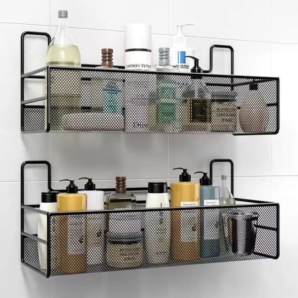 Router Rack TV Set-top Box Organizer Self-adhesive Shelf Wall-mounted No-drill Storage Box